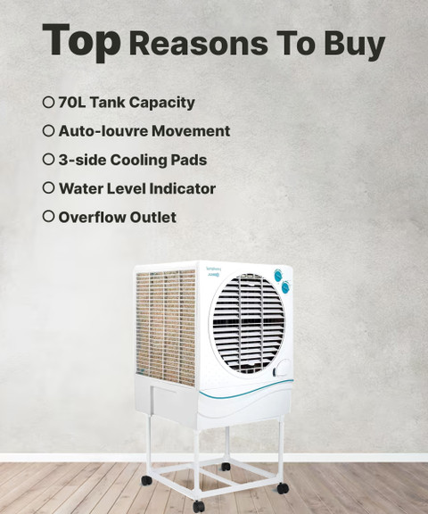 Symphony Best Cooler For Buy Symphony Sumo 40 XL 40 Litre 95W Grey