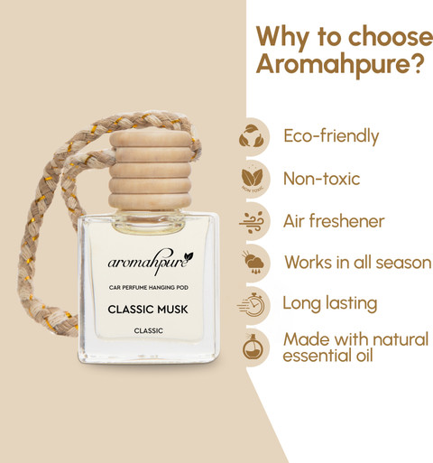Aromahpure Car Perfume Hanging Pod Musk Car Air Freshener Car Freshener  Diffuser Hanging Pod Classic