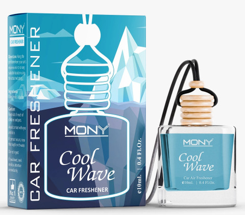 Mony Cool Wave Car Perfume, Fresh, Ozonic, Long Lasting, Hanging Car  Freshener Diffuser Cool Wave Premium Car Perfume