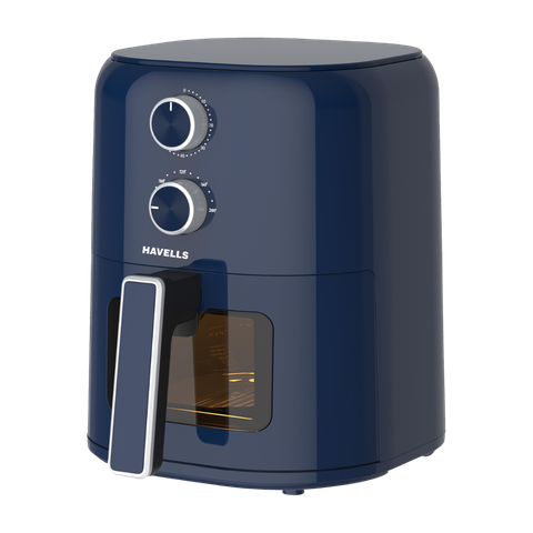 Havells Prolife Brio 4.2 litre air fryer with manual control knobs