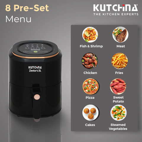Kutchina Zesta Digital Air Fryer Over for Kitchen, 1400W Airfryer