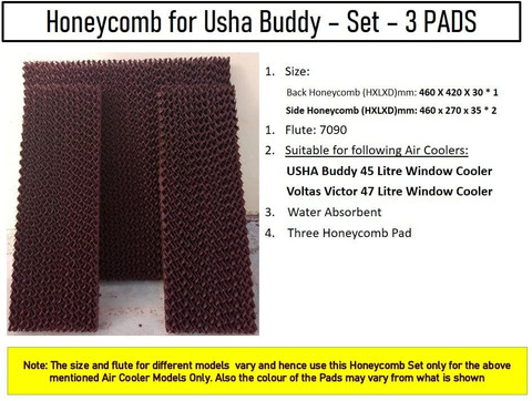 Havai Honeycomb Pad Set of for Usha Buddy 45 Litre Desert Cooler Air  Purifier Filter