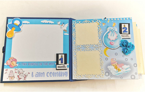 lavy's creations HANDMADE SCRAPBOOK BABY BOY SCRAPBOOK- BABY BOY