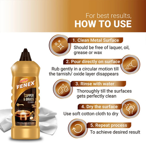 SELZER Copper and Brass Cleaning Liquid With Anti-Tarnish Cleaning