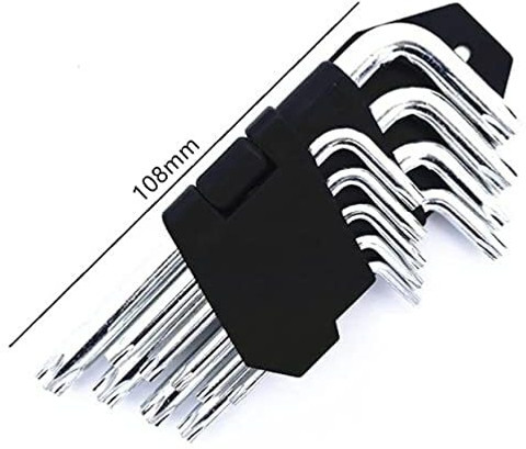 BOLT Set of 9 Pcs Torx Hex Key Wrench Set | Star allen key Allen