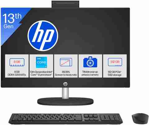 HP All-in-One 24 Core i3 (8 GB DDR4/512 GB SSD/Windows 11 Home/23.8 ...