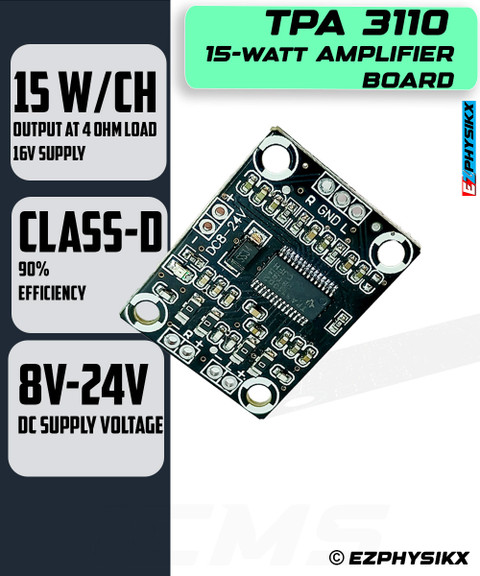 Carte Ampli Audio TPA3110 2x15W Avec Bluetooth - Pour Haut-parleur DIY - Neuf Sous Emballage