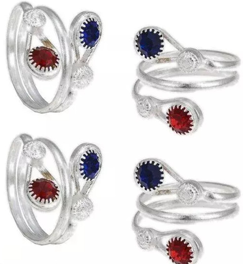 SONU SELECT alloy silver plated fancy bichua, bichiy,a toe ring