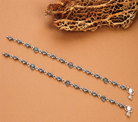 AKsells silver anklet silver payal jewellery anklets for women silver Alloy  Anklet