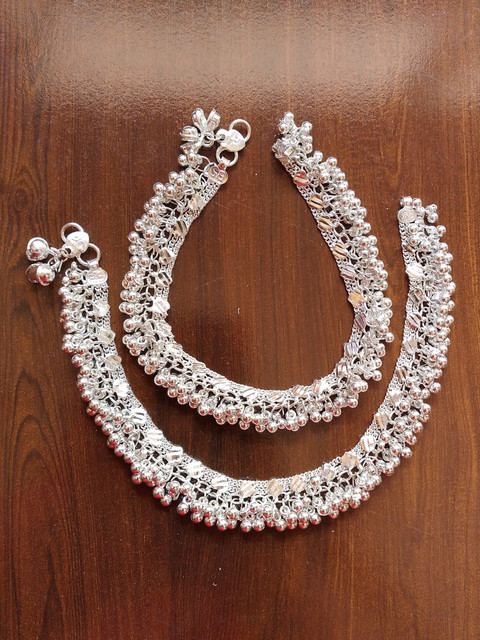 Shacollection Designer Payal Alloy, Silver Anklet Price in India