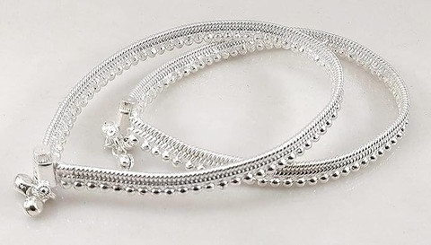 AFJ GOLD Silver Plated Traditional Trendy Stylish Anklets