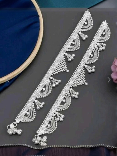 Decorationmanu Beautiful Design Tajmahal Jhalar Anklet Gota Chandi