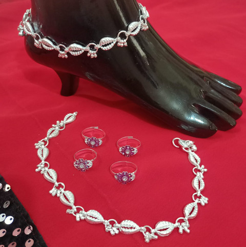 sanskriti collection Sankh payal bichiya combo Alloy Toe Anklet
