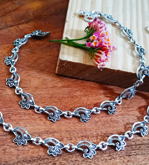 Jewelry Simple Payal Design AKsells Silver Anklet Silver Payal