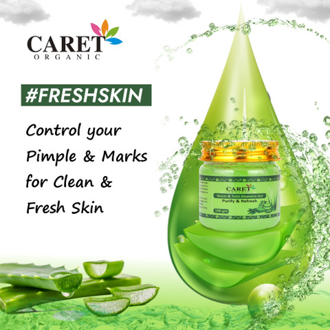 Caret Organic Aloe Vera Gel With Neem & Tulsi For Acne/Marks  Removal-Paraben Free Price in India - Buy Caret Organic Aloe Vera Gel With  Neem & Tulsi For Acne/Marks Removal-Paraben Free online