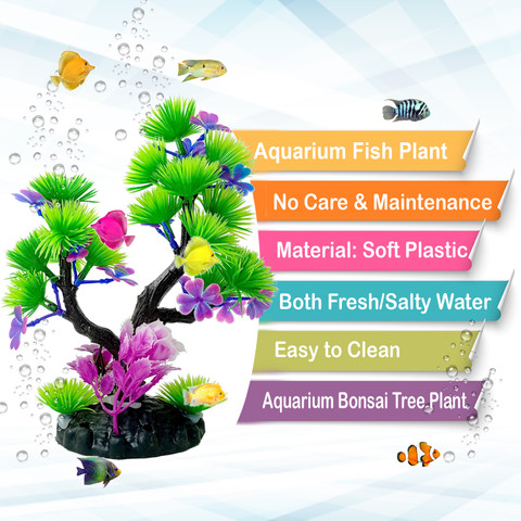 Jainsons Pet Products Aquarium Bonsai Tree Plant Fish Tank Decor