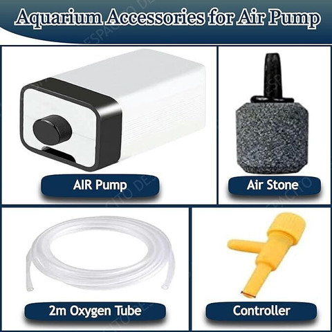 Horianzo Aquarium Air Pump Silent for Fish Tank Noiseless Oxygen Motor Pump  Rechargeable Air Aquarium Pump