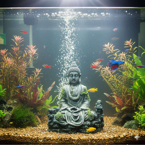 buddha fish tank accessories livelyfish Asian Stone Figurines for Aquarium Zen Garden Statue Decorations Mini Stone Buddha Zen Garden Sculptures Decor,Gift : Pet Supplies Fish Color Smoothedo-Pets Fish Tank Decorations 