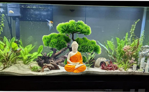 Mistletoe Handcrafted Dhyan Buddha Statue Aquarium Pond Fountains
