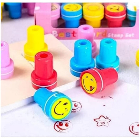 smile♡ GLOW FIRST Emoji Stamp with Smile Design Face stamp Art Clay Art