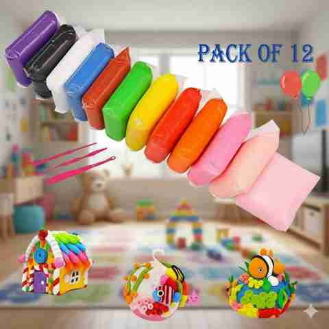 Ip Modelling Clay garry Color/Set Light Clay Air Dry Polymer Plasticine Modelling Clay ...