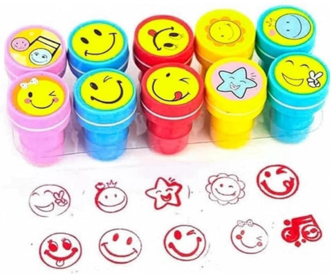 smile♡ GLOW FIRST Emoji Stamp with Smile Design Face stamp Art Clay Art