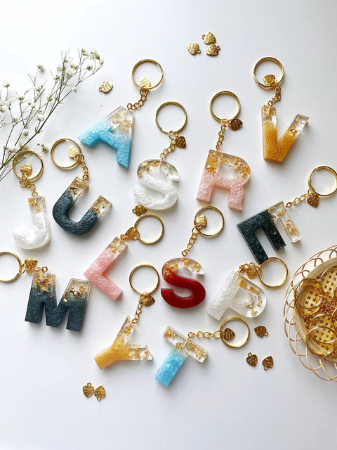Craftinger Alphabet Mould Resin Art with Keychain