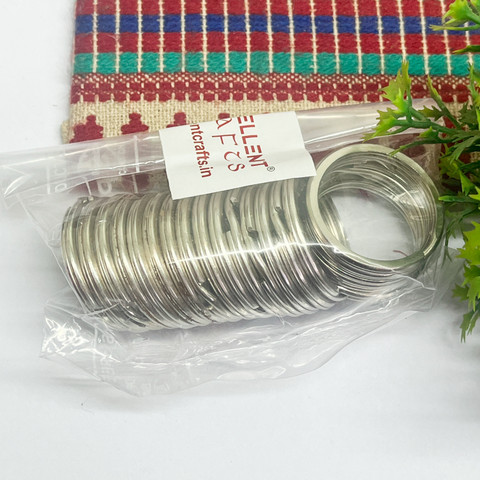 60 Pcs Flat Metal Key Rings - 1 Inch / 25mm Split Keyrings For Keychains, Dog Tags & DIY Crafts
