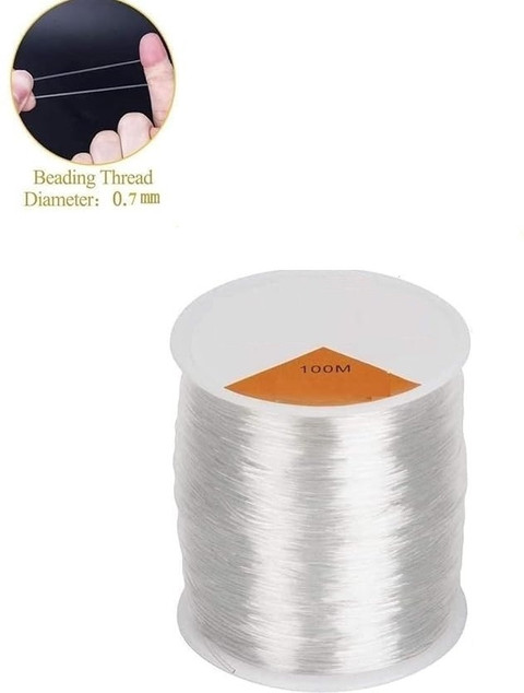 Rarehaunt Crystal Elastic Transparent Thread Beading Jewellery Art