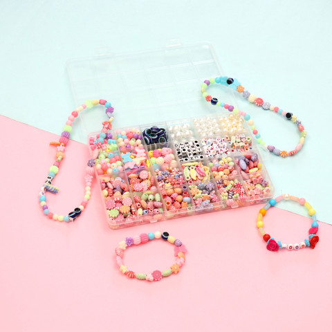 ambitieux DIY Bracelet Making Kit All Mix pearl Beads With Elastic, Jute  bag and Cutter