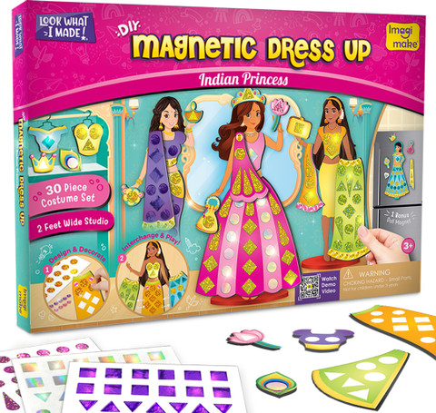 Imagimake DIY Magnetic Dress-Up Indian Princess |Pretend Play Toys For  Girls - DIY Magnetic Dress-Up Indian Princess |Pretend Play Toys For Girls  . shop for Imagimake products in India. | Flipkart.com