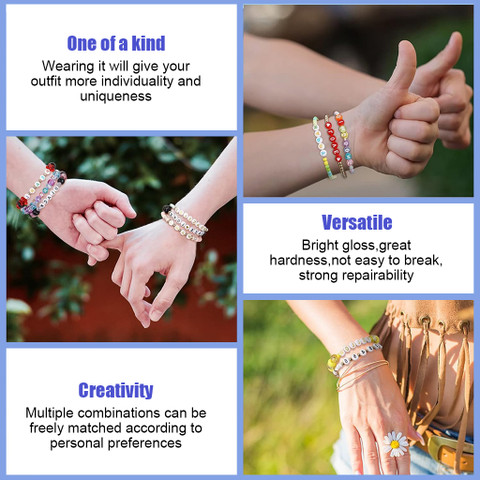 sannidhi 1400pcs Letter Beads DIY Friendship Bracelet Making Kit