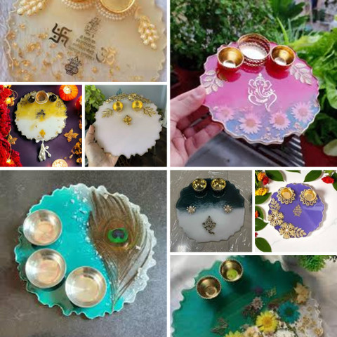 irika ShringarCraft Kit – Resin Festival Plate DIY Set with Charms  Pigments