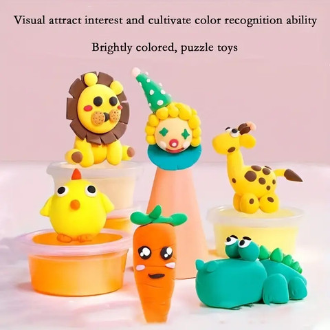 Shopex DIY Colourful Ultra Light Modelling Bouncing Clay with Tools for  Kids Pcs