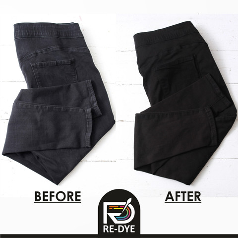 REDYE Pakka Rang Permanent Fabric Dye Colour JEANS BLACK (5x5=25GM)  COLOR FIXER