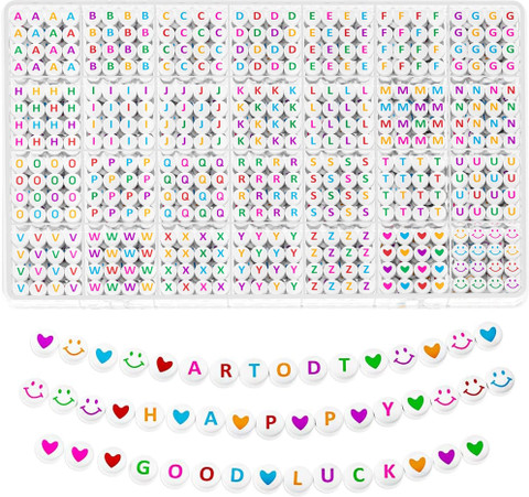 sannidhi 1400pcs Letter Beads DIY Friendship Bracelet Making Kit - Main Image