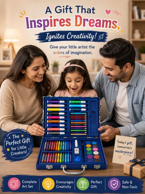 Flipkart.com | TOYIFY 67 PC Kids Art Set Drawing Kit Coloring