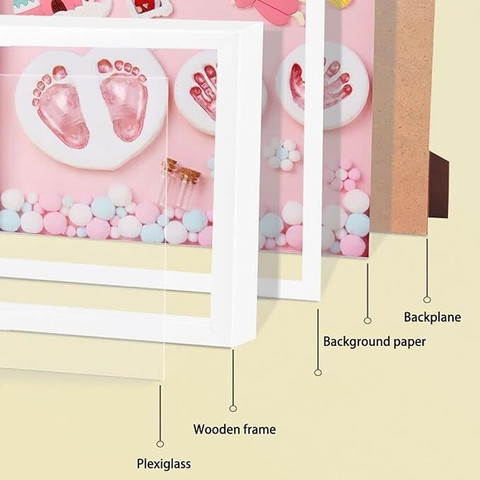 Lunaura Baby Footprints Floating Candles - Set Of 12 Pink Keepsake Candles For Showers