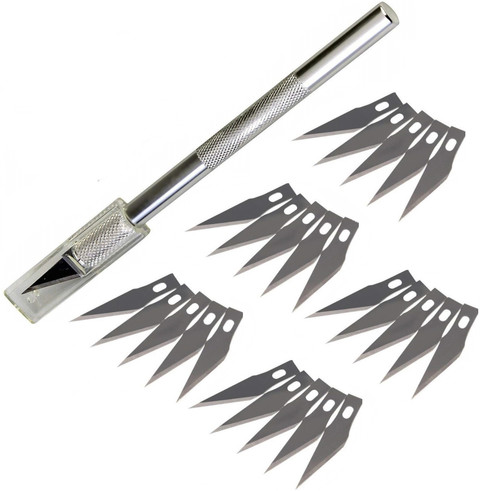 WOWSOME Detail Pen Knife Hobby Knife with 25 Interchangeable blades