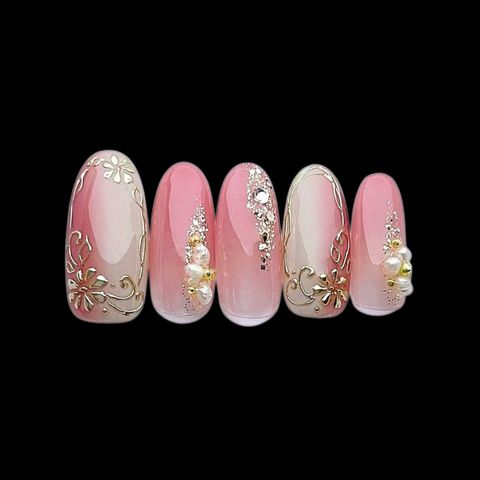 Gazy Nailz Deep Wine Nails Size XS (14, 10, 11, 10, 8mm) Pink