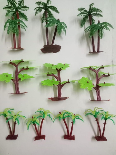 chuz n pick Mini Plastic Leaves Tree for Project Making and