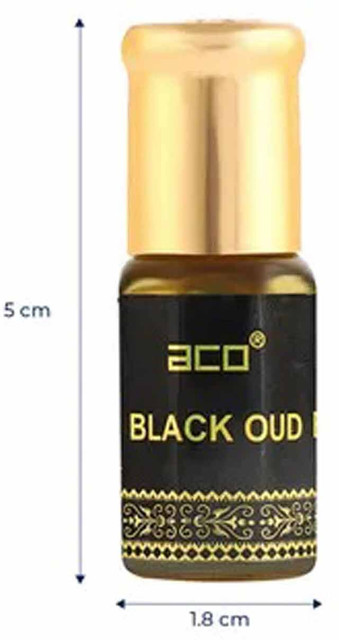 aco Black Hud Attar Alcohol-Free, Pure Fragrance Elixir Floral Attar