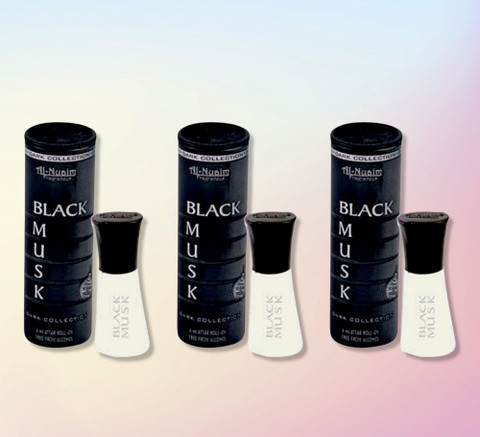 Al-Nuaim BLACK MUSK (PACK OF 3) Floral Attar