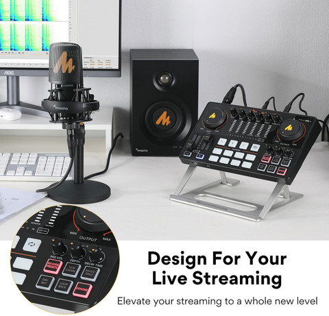 MAONO AME2 - All in One Podcast production Studio Audio Interface