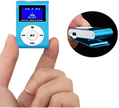 DRUMSTONE Limited Edition Mini MP3 Player - 32GB Support, USB, Clip & Earphones MP3 Player (Blue, 1.3 Display) - Image 4