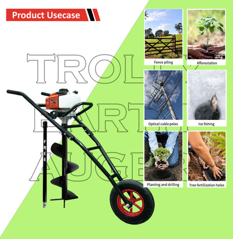 RICO ITALY 63CC TROLLEY AUGER MACHINE with 12