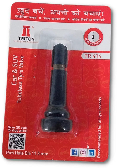 TRITON TR414 TUBELESS VALVES for CAR TYRE (Set of 10) Combo