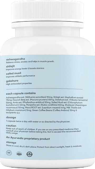 Complément Alimentaire Mars Surge Max - Contient Shilajit, Ashwagandha, Gokshura, Safed Musli - 60 Gélules
