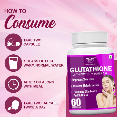 BIRJI HERBALS Glutathione with biotin, vitamin C & E Price in India