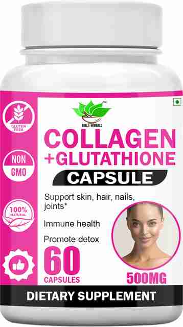 collagen glutathione pills BIRJI HERBALS Collagen + Glutathione capsule Price in India